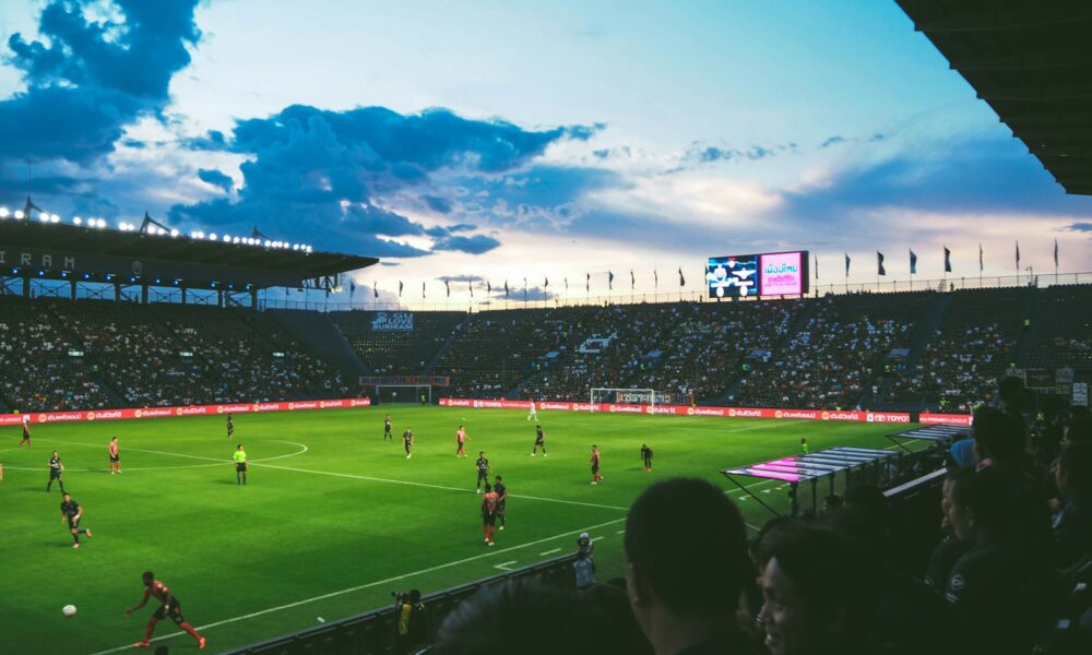 people watching soccer arena